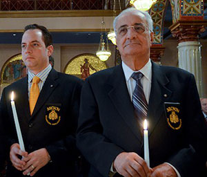 John Sakellaris during his induction into the Order of Saint Andrew the Apostle with then Republican Party Chairman Reince Priebus who was later appointed Chief of Staff by President-Elect Donald Trump, PHOTO: DIMITRIOS PANAGOS