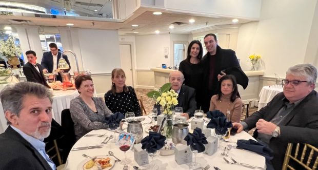 Nicos Zittis, President of the Cyprus Children’s Fund, Eleni Pantelides, Anna Comodromos, Andy Comodromos, Maria Pappas George Alexandrou. Standing, Xenia Rakkou, Phytos Stratis