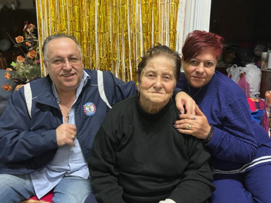 Savas Tsivicos in Cyprus with his mother Persephone & sister Evanthia