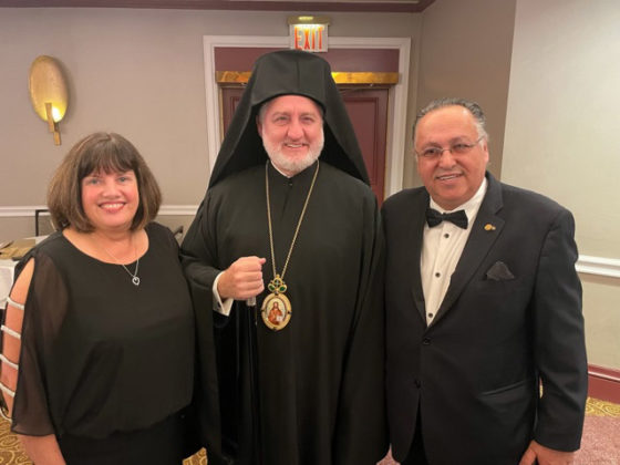 With Archbishop of America Elpidophoros & Grand President of Daughters of Penelope, Marianthi Treppiedi