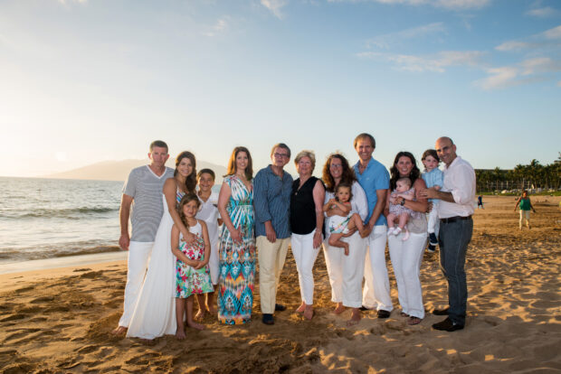 From left to right: John Moutsanas (son), Georgia Tsigaris (daughter-in-law), Jana Tsigaris (grandchild), Yianni Tsigaris (grandchild), Alexandria Marcus (daughter), George Marcus, Judy Marcus (wife), Mary Jane Moutsanas (daughter)¸Evvia Gurney (grandchild), Derek Gurney, Demetra Marcus Bell (daughter), Marlowe Bell (grandchild), Jayden Bell (grandchild), Blaine Bell (son-in-law)